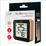 LIFE Alu Mini ROSE GOLD Ψηφιακό θερμόμετρο και υγρόμετρο εσωτερικού χώρου